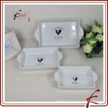 ceramic oven grill tray set of 3 with decoration